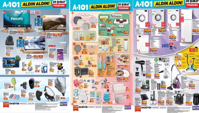 A101 Şubat 20 Mevcut Ürün Kataloğu: Motosikletçiler Ekipman, Masa Seti, Halılar ve Koltuklar İçin Çamaşır Makinesi Satışta – Son Dakikanın Ekonomik Haberleri